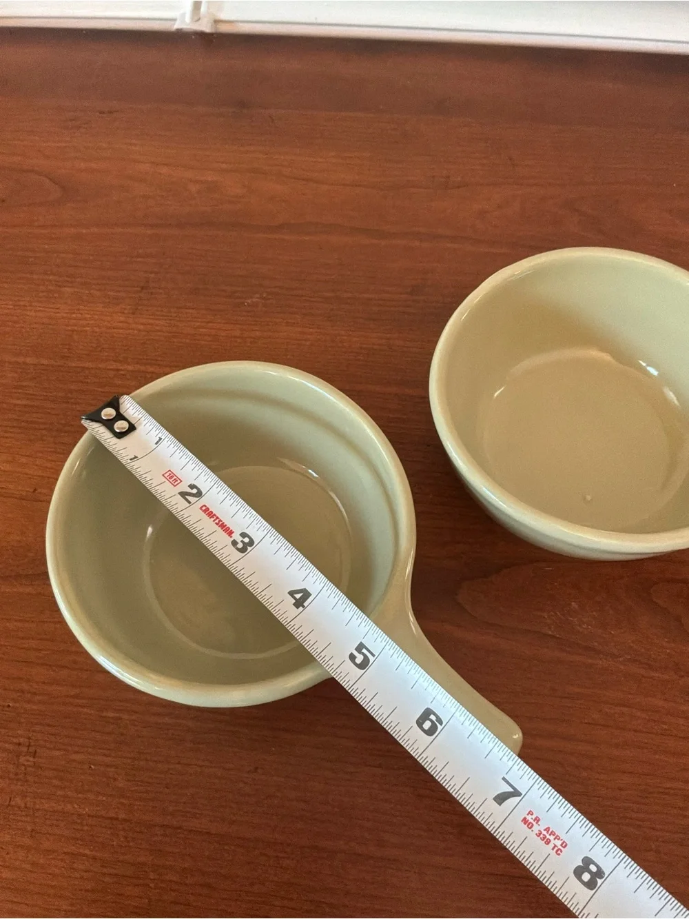 Mt.Clemens‎ McCoy Pale Green Stoneware Handled Bowls - Set of 2 made USA